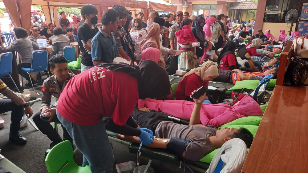 Donor Darah Massal Pecahkan Rekor, Gerakan Hati Kapolres Aing saat Hari Jadi ke-24 Kota Tasikmalaya