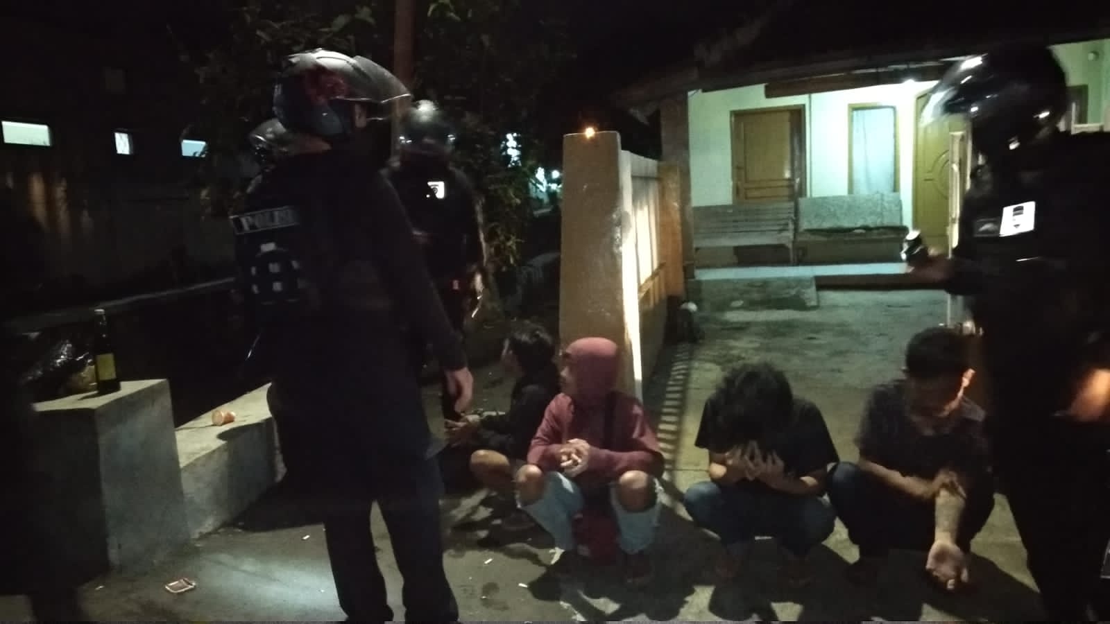 Jelang Nataru, Polisi Gencar Melaksanakan Patroli,  di 3 Titik Lokasi Remaja Pesta Miras Dibubarkan