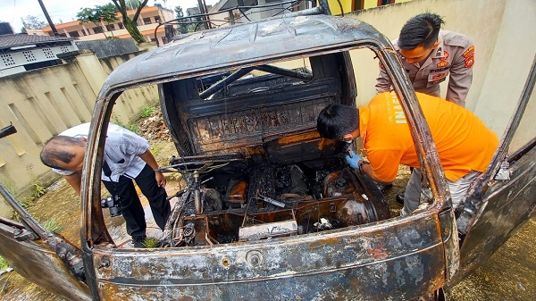 Polisi Gelar Olah TKP Kasus Kebakaran Mobil Pikap Pengangkut BBM di Cikurubuk Tasik, Kini Ditangani Satreskrim