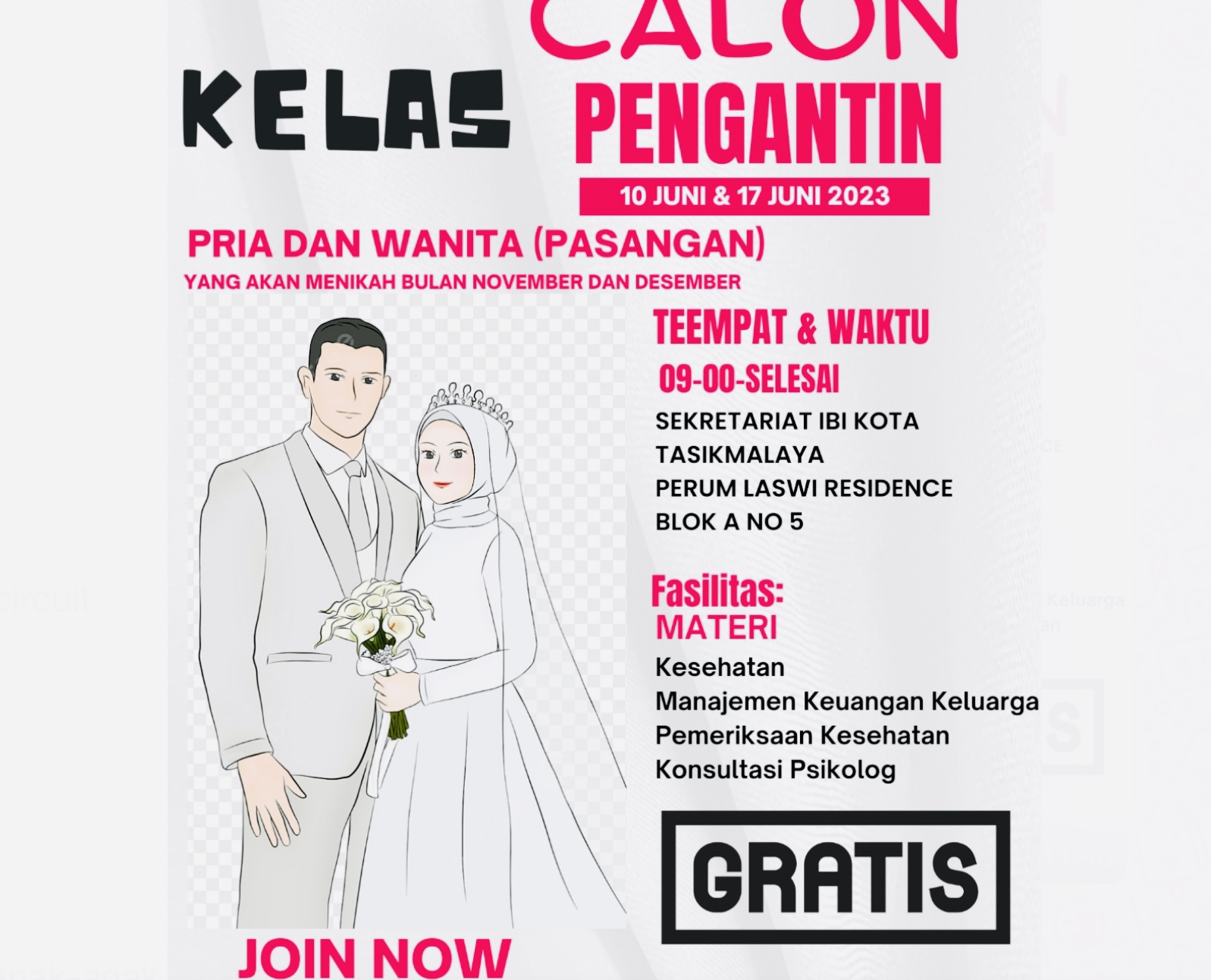 Hallo Calon Pengantin, Jangan Asal Nikah! Ikut Kelas Calon Pengantin Dulu Yuk