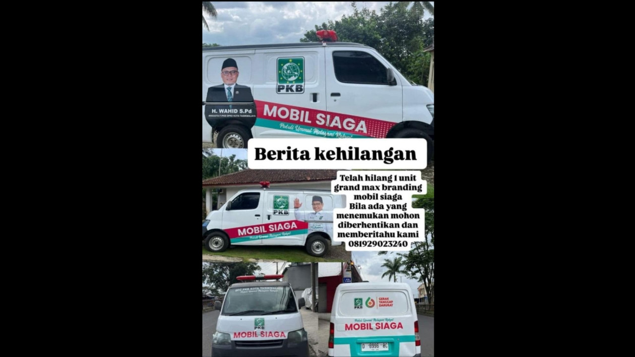 Mobil Siaga untuk Warga Kota Tasikmalaya Hilang, Pelayanan Darurat Terganggu