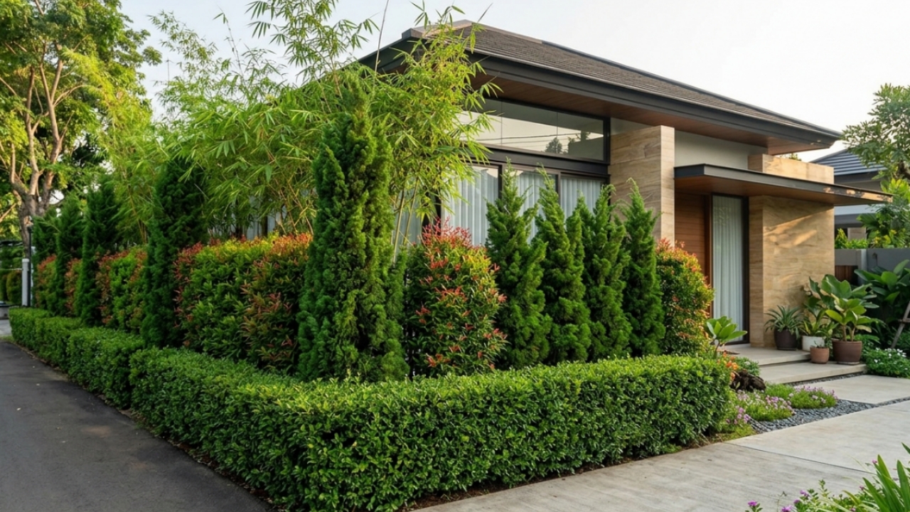 5 Jenis Tanaman Pagar Rumah Minimalis yang Mudah Dirawat dan Tetap Privat