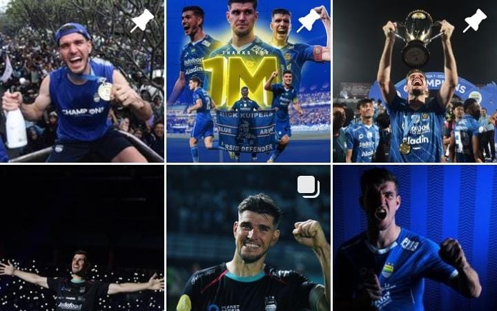 Kata Bek Persib Nick Kuipers Setelah Followers Instagramnya Tembus 1 Juta: Biru di Hatiku Biru di Jiwaku