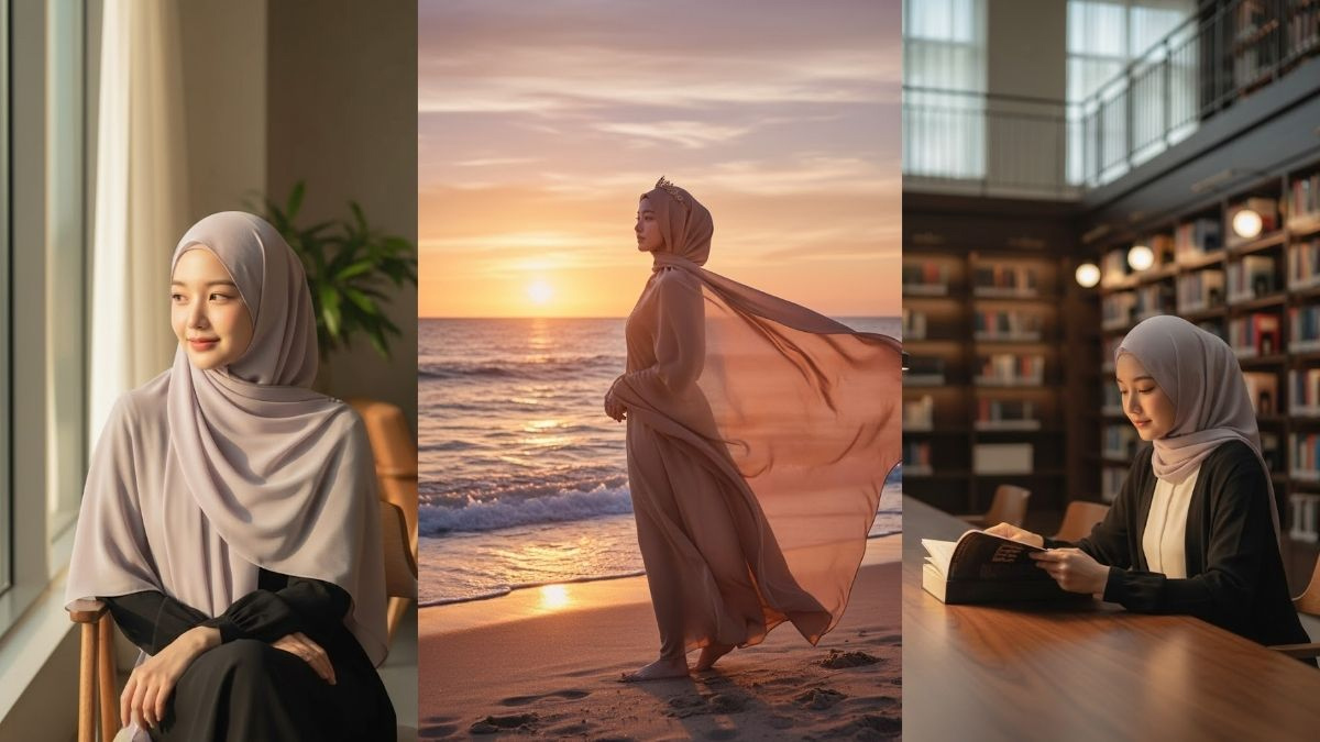 Ubah Foto Wanita Berhijab Jadi Potret Estetik dengan Prompt Gemini AI Bahasa Indonesia