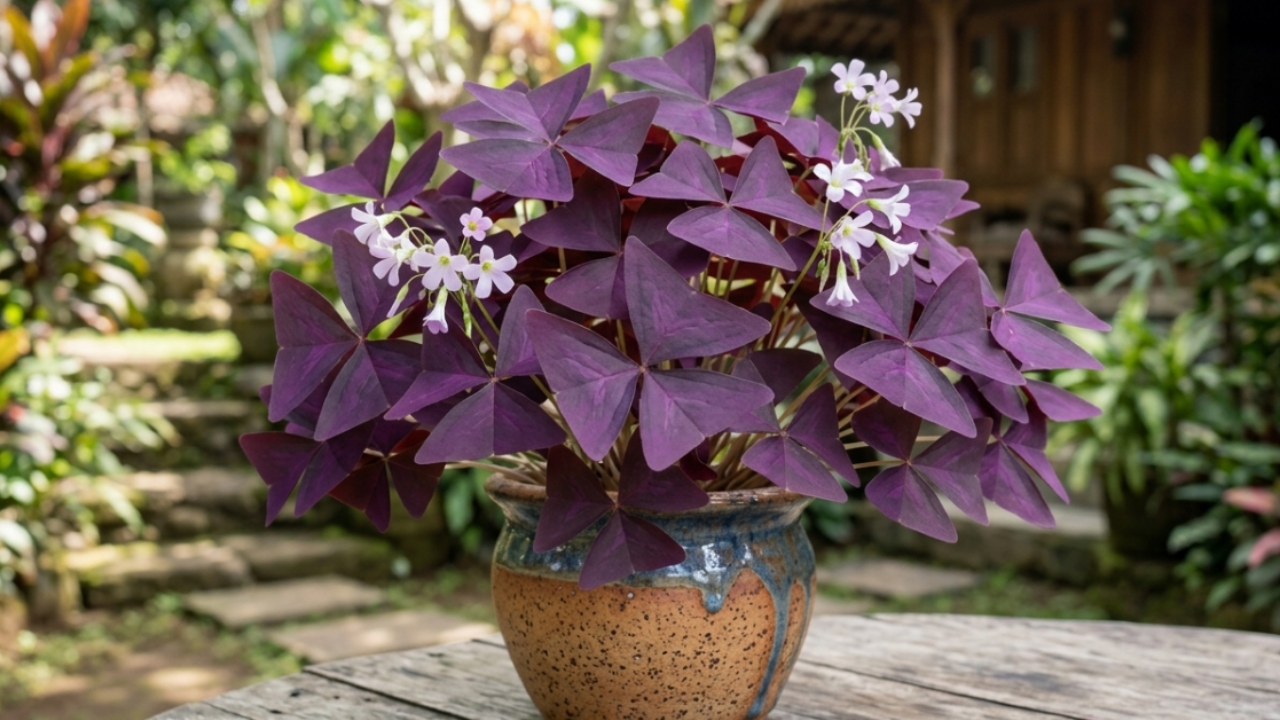 Daun Ungu Mirip Kupu-Kupu! Ini Cara Merawat Tanaman Oxalis Triangularis Agar Tetap Cantik dan Subur