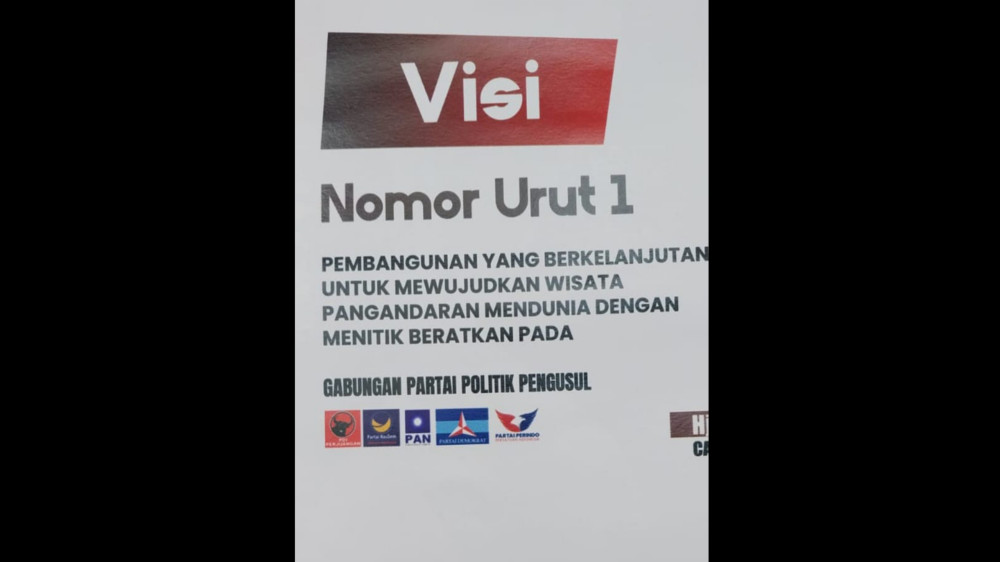 Tim 9 PDI Perjuangan Protes! Kesalahan Penulisan Visi Misi di Pamflet Pilkada Pangandaran Disorot