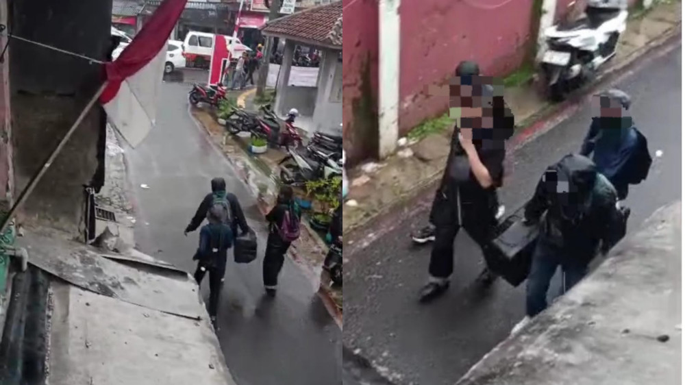 Demo Massa Serba Hitam di Gedung DPRD Kota Tasikmalaya Disusupi Kelompok Maling, Aksinya Viral