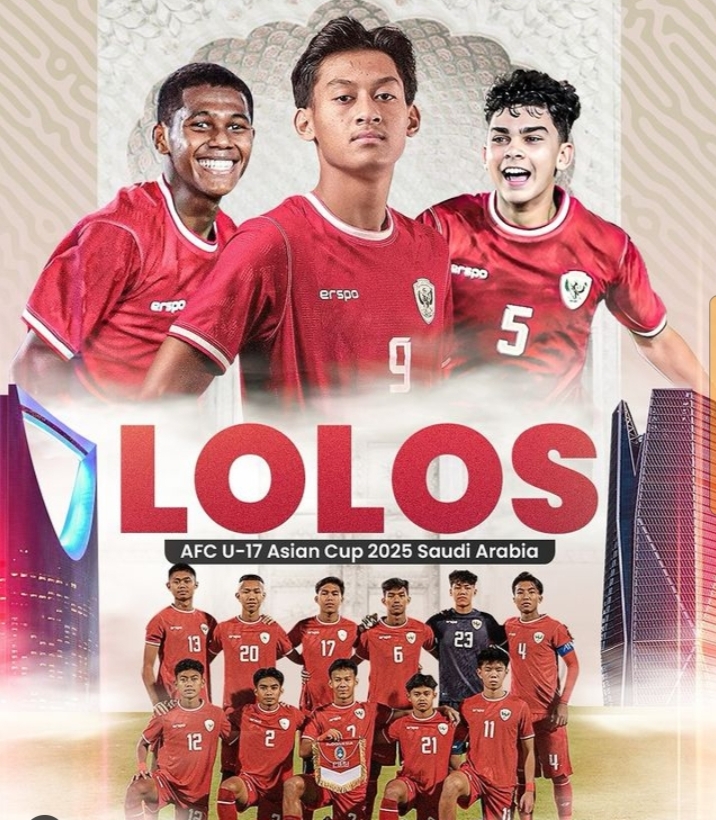 Qualified! Indonesia Lolos ke Putaran Piala Asia U17 2025. Skuad Garuda Bersiap Terbang ke Arab Saudi