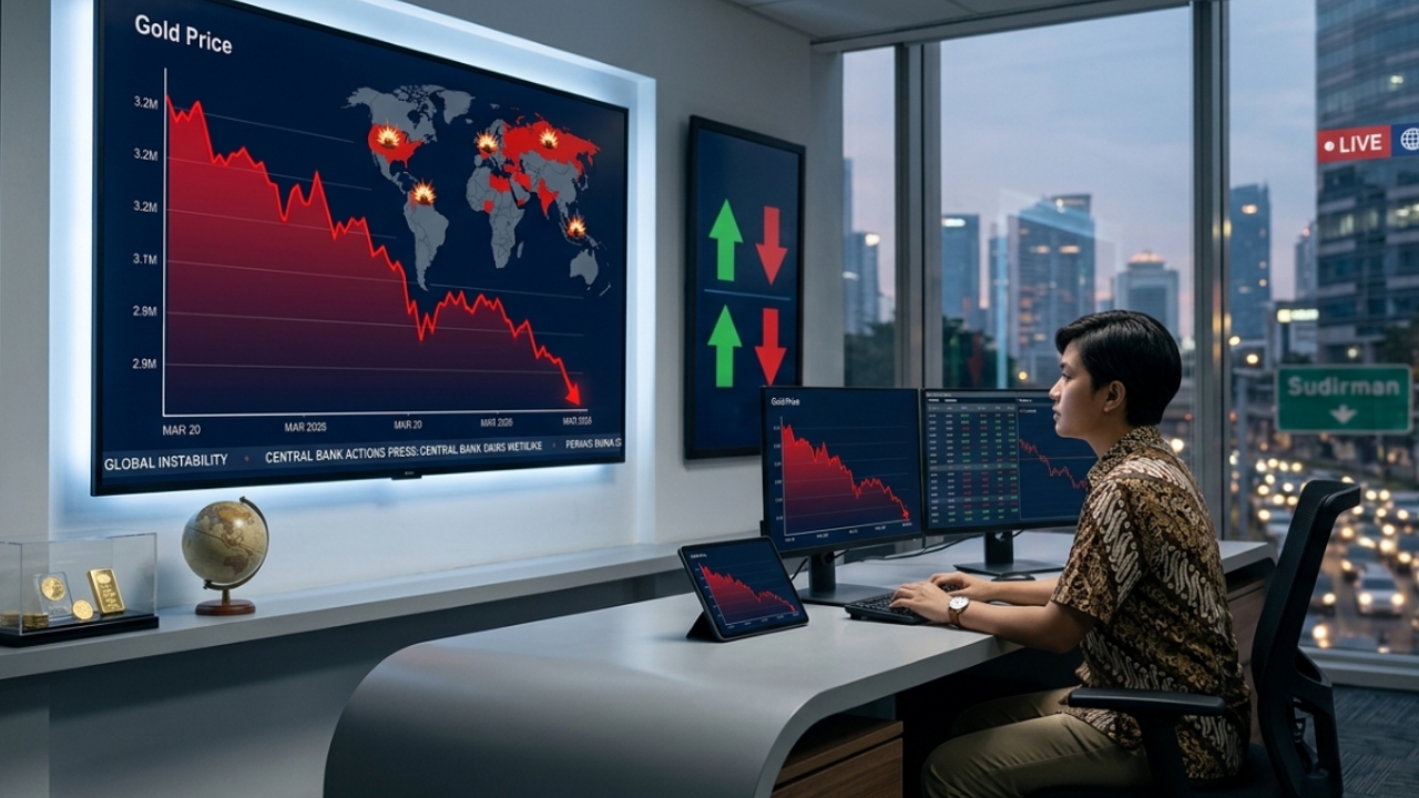 Hargs Emas Anjlok di Tengah Isu Perang Dunia, Apa yang Sebenarnya Terjadi di balik Pasar?