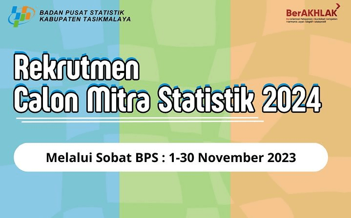 Info Loker Tasikmalaya, BPS Kabupaten Tasikmalaya Buka Rekrutmen Calon Mitra Statistik 2024, Ini Syaratnya