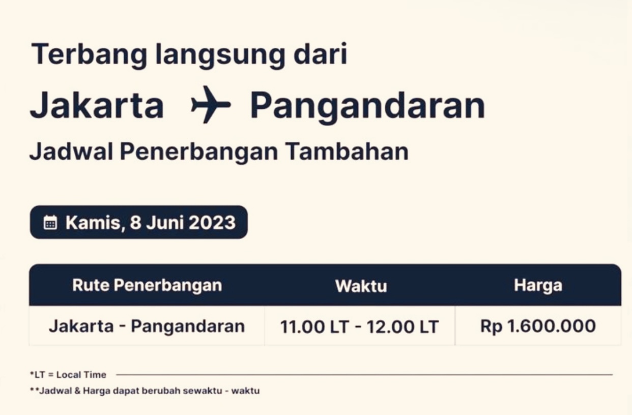 Jangan Lupa! Siang Ini Ada 1 Jam Perjalanan Jakarta-Pangandaran, Cek Jadwal Berangkatnya