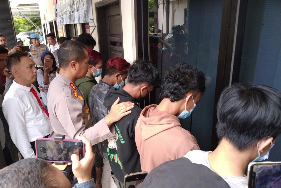 Gegara Salah sasaran, 10 Remaja Terlibat Kasus Penganiayaan dan Pengeroyokan Diamankan ke Polres Banjar