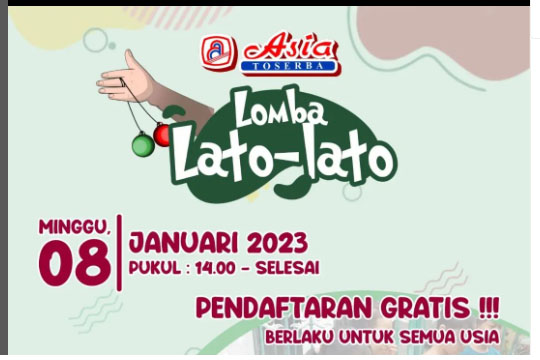 Hari Ini Plaza Asia Gelar Lomba Latto Latto, Ayo Siapa Berani Hadapi Tantangan