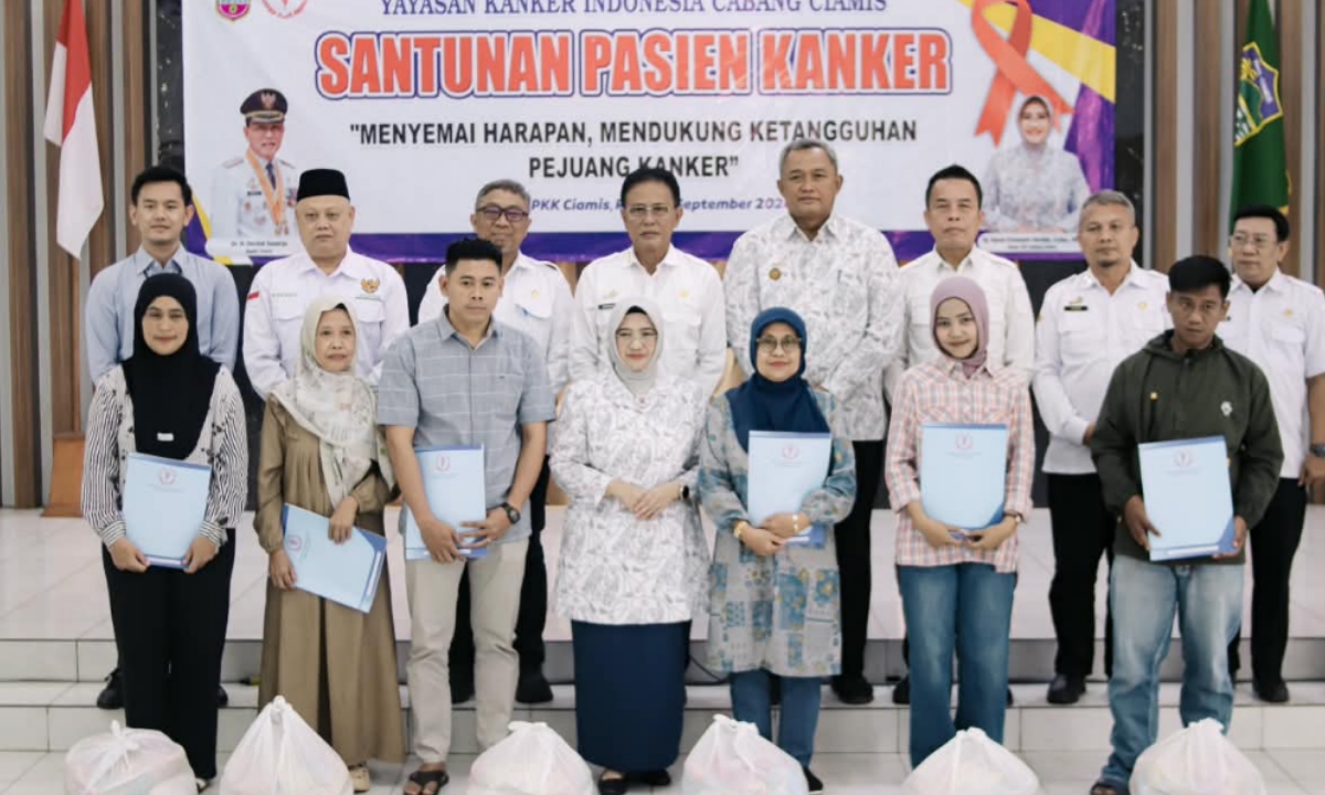 YKI Ciamis Salurkan Santunan untuk 78 Pejuang Kanker dan Keluarga
