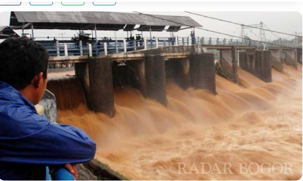 Diingatkan, Siaga 1 Banjir Melanda Jakarta, Ketinggian Air di Bendungan Katulampa Sudah 220 Cm