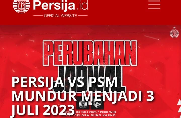 RESMI Diundur, Ini Cara Refund Tiket Pertandingan Persija Jakarta vs PSM Makassar, Jadwal Terbaru 3 Juli 2023