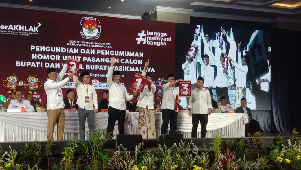 Ini Nomor Urut Calon Bupati dan Wakil Bupati di Pilkada Kabupaten Tasikmalaya