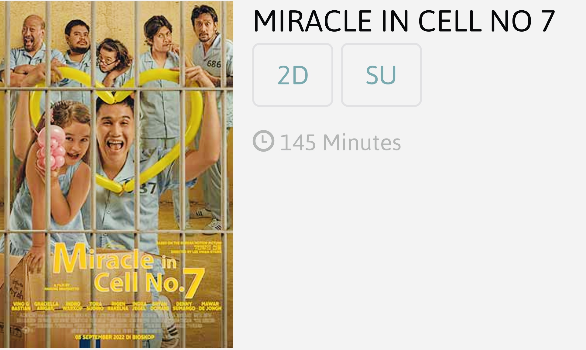 Di Bioskop Tasik 4 Film Masih Tayang Hari Ini, Miracle In Cell No.7 Sampai 8 Kali Tayang Sehari
