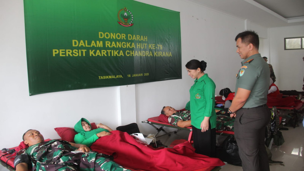 Aksi Solidaritas Sosial Kodim 0612/Tasikmalaya untuk Memenuhi Kebutuhan Darah