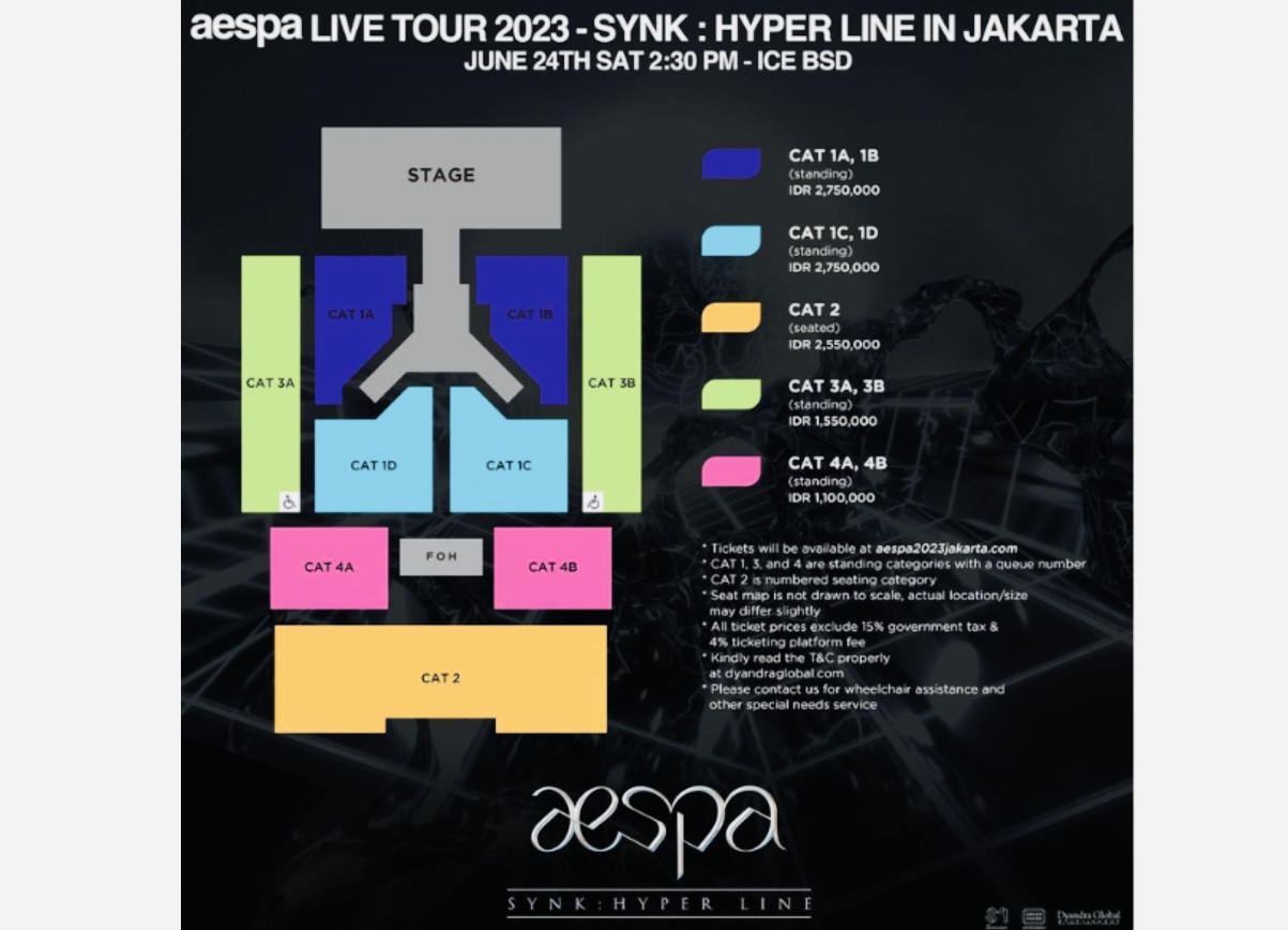 Harga Tiket Konser Aespa Belum Termasuk Pajak Ya, Segini Lho Harga Per Kategorinya