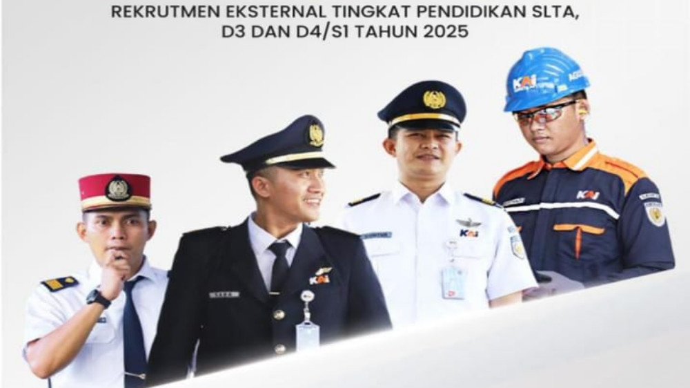 PT Kereta Api Indonesia Buka Rekrutmen 2025 untuk Lulusan SLTA, D3, hingga S1
