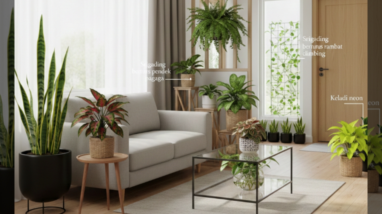 5 Cara Menata Tanaman Hias di Ruang Tamu, Biar Cantik, Rapi, dan Tidak Berlebihan