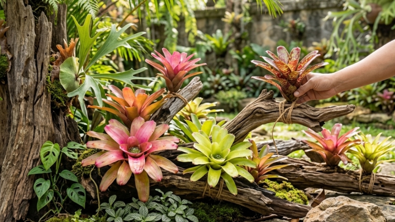 Cara Membuat Bromelia Nempel di Kayu Agar Estetik! Ternyata Mudah dan Anti Ribet