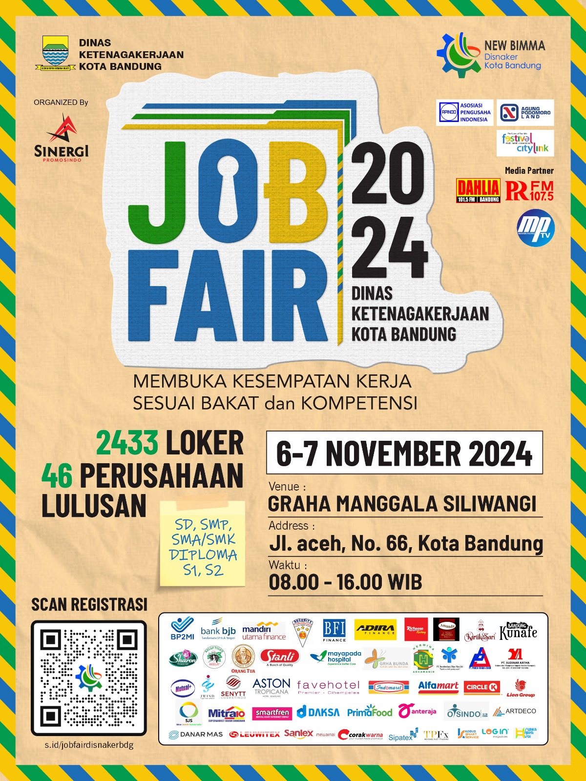 Catat! Jadwal, Lokasi, dan Cara Daftar Job Fair Bandung. Peluang Kerja Luas untuk Semua Tingkat Pendidikan