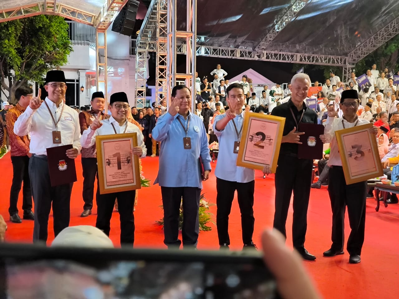 Nomor Urut Pilpres 2024: Anies-Imin Nomor 1, Prabowo-Gibran Nomor 2 dan Ganjar-Mahfud Nomor 3