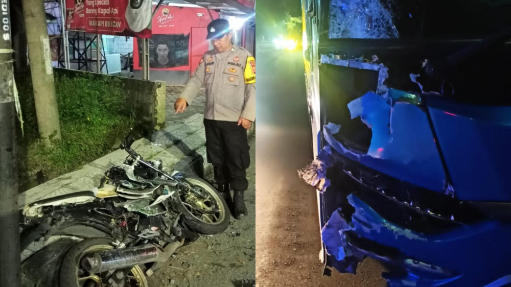 Kecelakaan Maut di Indihiang Tasikmalaya, Pemotor Tewas Tabrakan dengan Bus