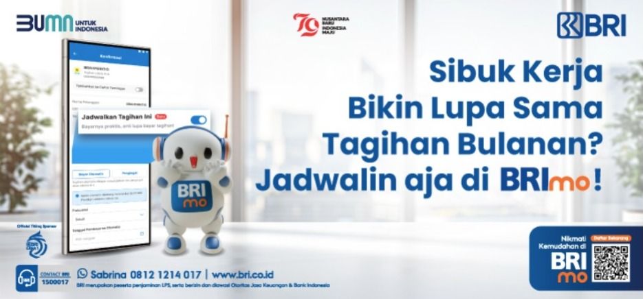 Yuk Kenalan dengan Fitur Tagihan Terjadwal BRIMo, Pastikan Semua Tagihan Bulanan Dibayar Tepat Waktu