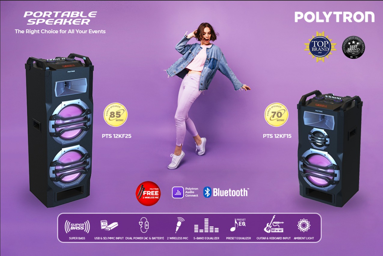 Bedah Fitur Terbaru POLYTRON Trolley Speaker Portable PTS 12KF25, Andalan Segala Suasana