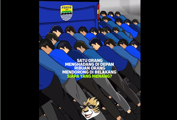 Bobotoh Heboh, Persib Buat Video dan Animasi Balasan ke PSS Sleman, soal Laju Bus Persib ’Ditahan’ ke Puncak