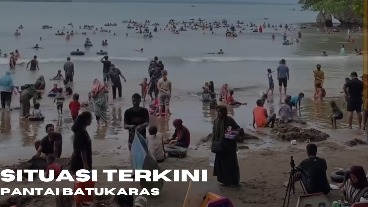 Situasi Terkini! Liburan Tahun Baru 2025, Pantai Batukaras Dipenuhi Lautan Manusia!