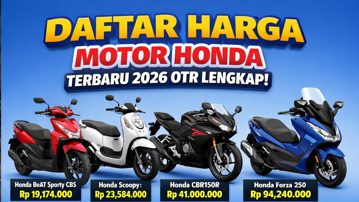 Update Resmi 2026! Daftar Harga Motor Honda OTR Lengkap, Motor Murah BeAT hingga Forza 250