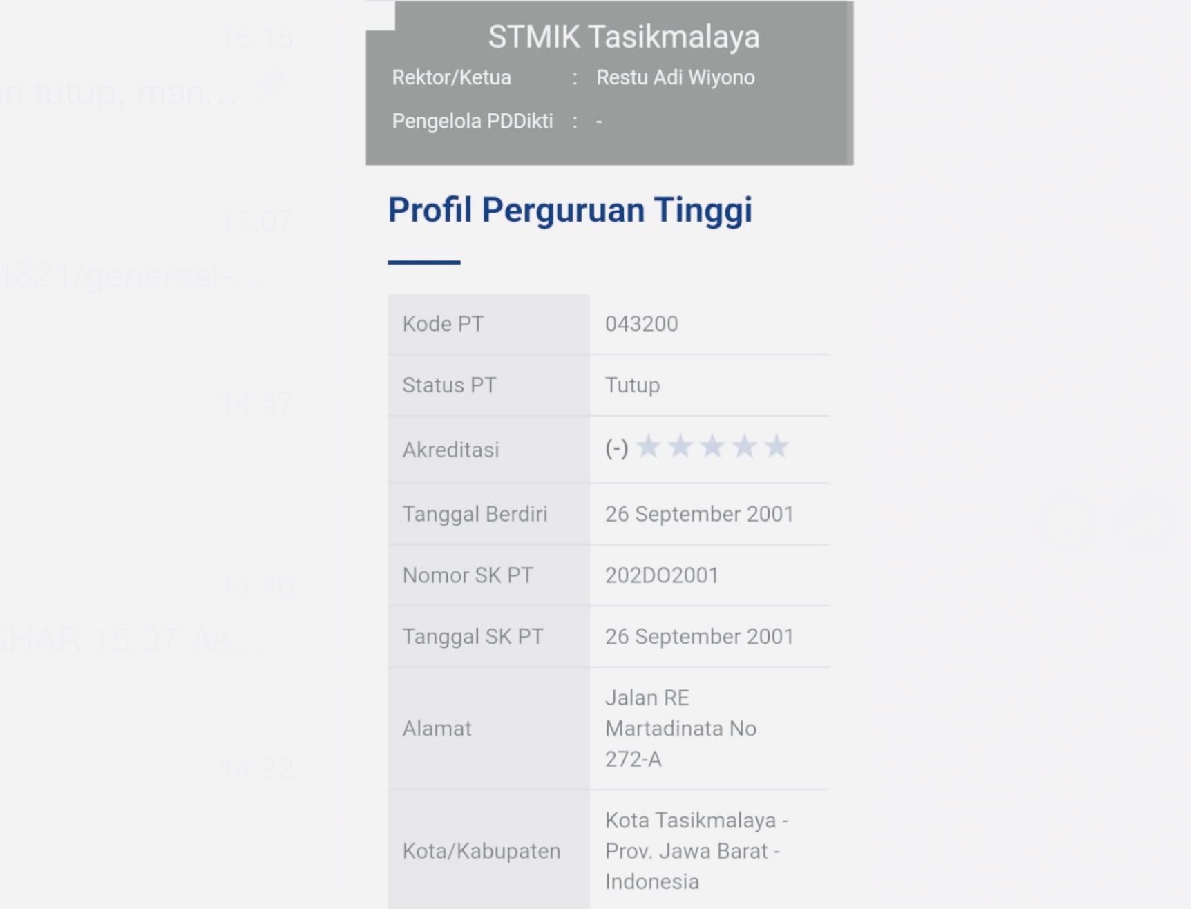 Curhatan Alumni STMIK Tasikmalaya di Medsos, Sudah Lulus Belum Punya Ijazah, Ada Ijazah Tidak Terdaftar