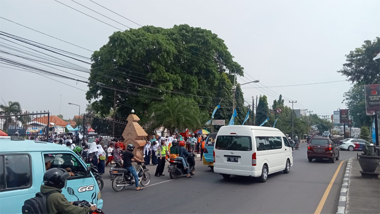 Rekayasa Lalu Lintas Saat Kirab Ziarah, Ada Contra Flow, Penutupan Jalan, Gambarannya Begini