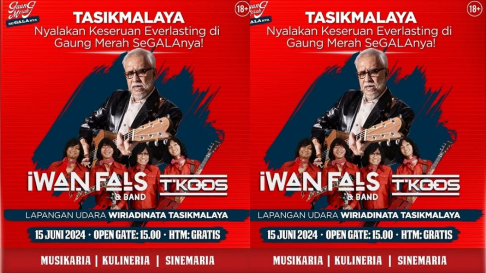 Sabtu ini Iwan Fals Konser Gratis di Lanud Wiriadinata Kota Tasikmalaya