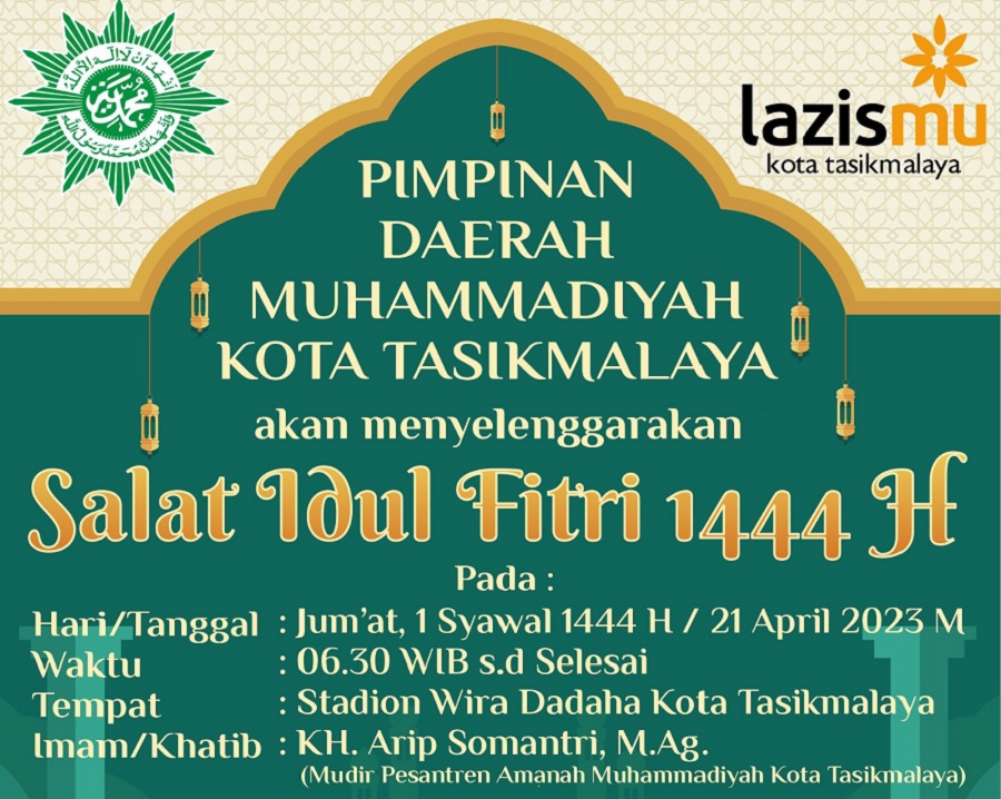 DAFTAR LENGKAP Jadwal Salat Ied Muhammadiyah Kota Tasikmalaya