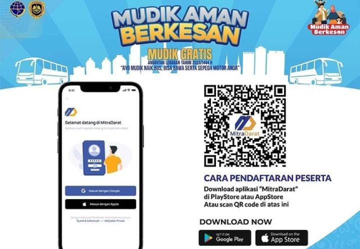 Tata Cara Pendaftaran Mudik Gratis Kemenhub 2023 Melalui Aplikasi Mitra Darat, Simak Langkah-langkahnya