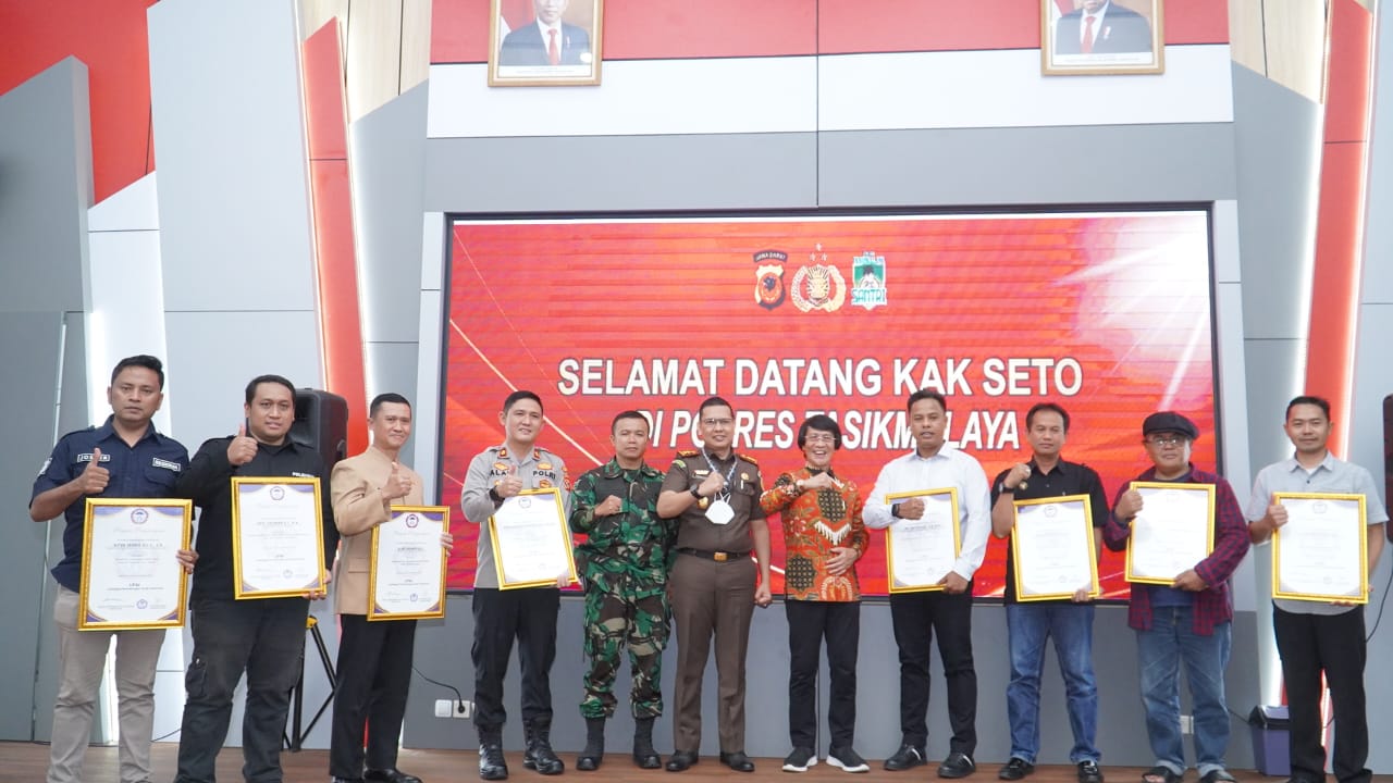 LPAI Beri Penghargaan Atas Usaha Polres Tasikmalaya, Pemkab dan KPAID Dirikan LPKS