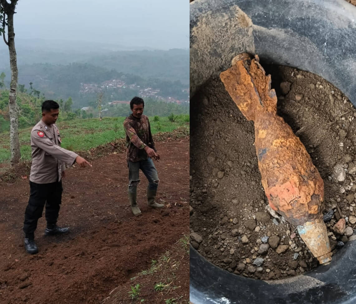 Petani di Tasikmalaya Kaget Temukan Mortir saat Menggali Parit Selokan