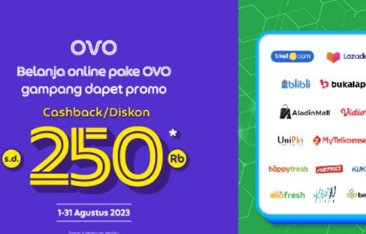 Spesial HUT ke-78 RI, Ada Promo Cashback dan Diskon Hingga Rp250 Ribu dari OVO, Caranya Cukup Belanja Online