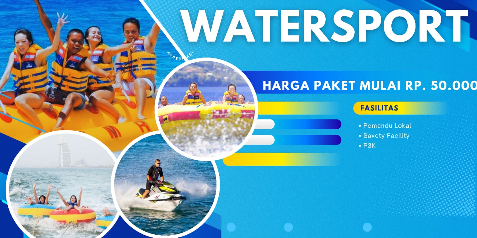 Menikmati Keseruan Watersport Pangandaran (Banana Boat, Crazy Uvo, Crazy Donut, Trampolin) di Akhir Pekan