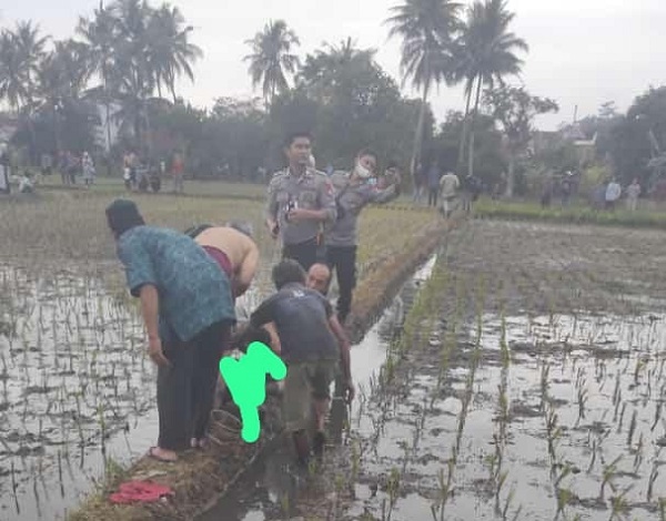 Jasad Pemuda Ditemukan di Sawah Kampung Siluman, Tasik, Mukanya Terbenam di Lumpur