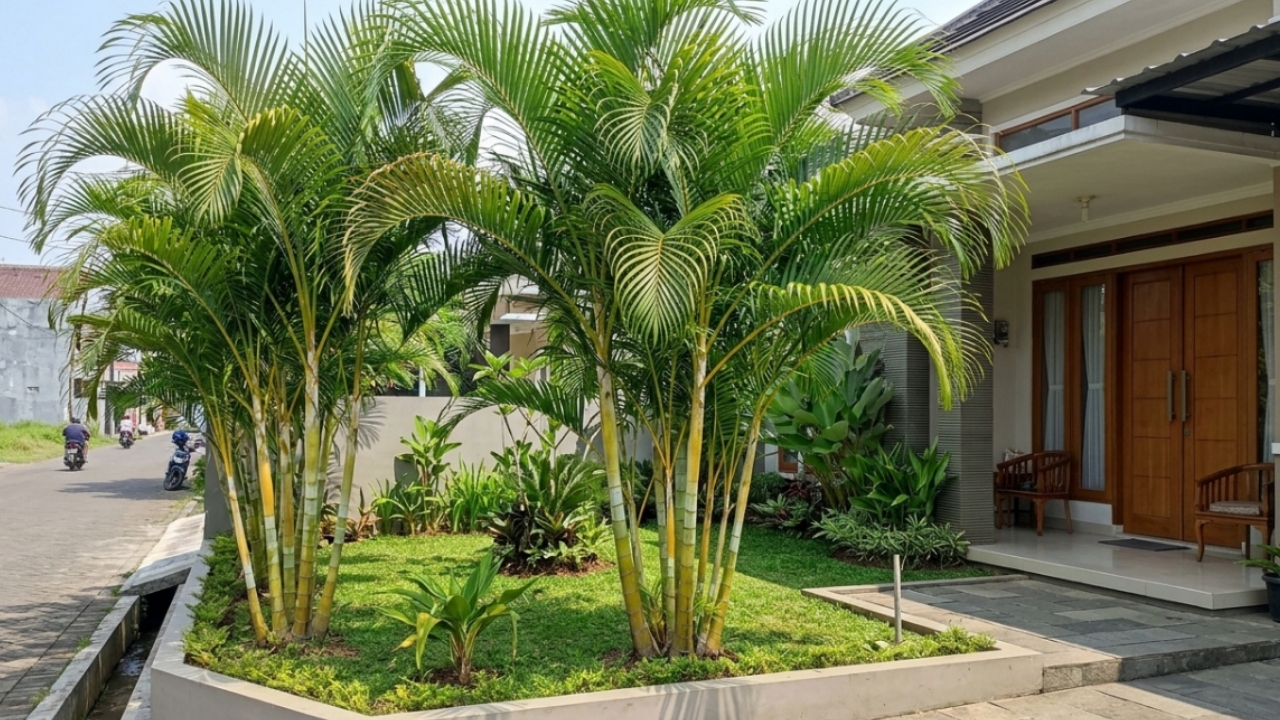 Suasana Makin Adem Berkat Palem Kuning di Halaman Rumah, Udarapun Lebih Bersih 