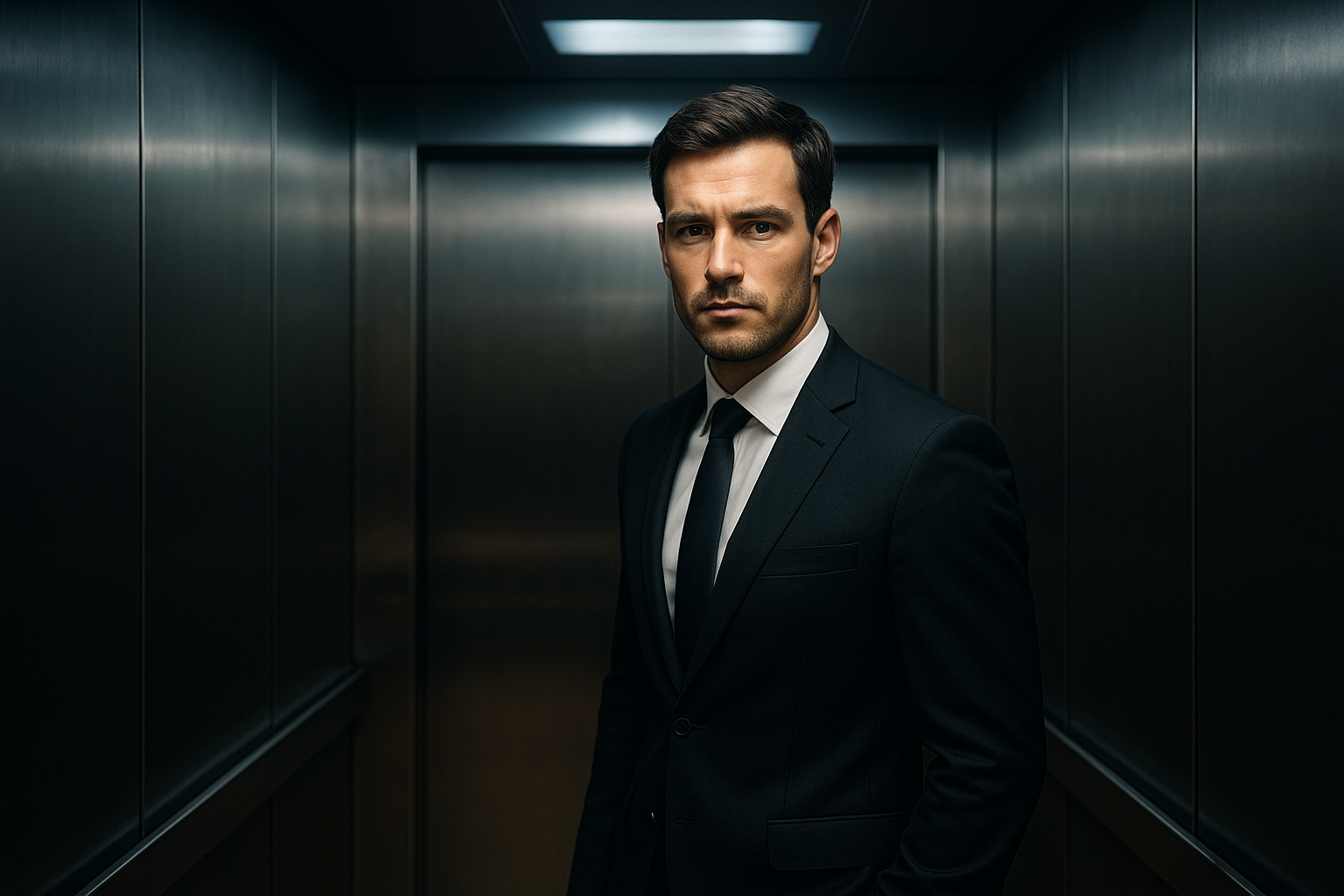 Prompt Gemini AI Viral Edit Foto di Lift, Tren Viral Bergaya Jas Hasil Realistis