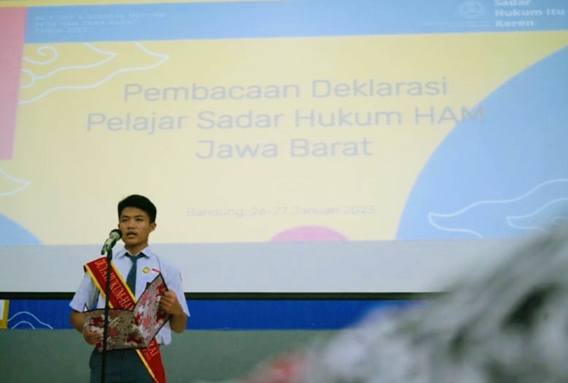 Wow Mantap Ribuan Siswa Ikut Deklarasi Sebagai Pelajar Sadar Hukum dan HAM Jawa Barat