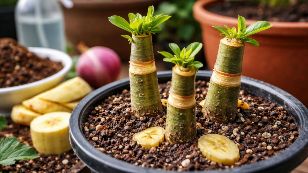 Cara Jitu Stek Adenium: Sekali Potong Bisa Jadi Banyak Tanaman Baru