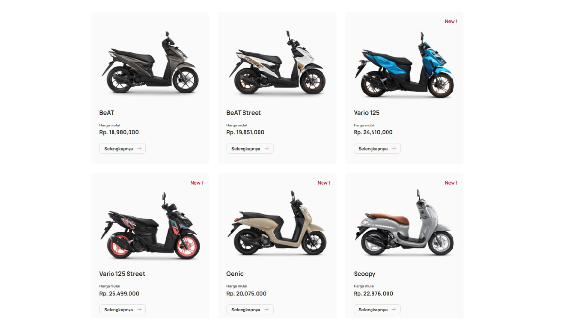 Update Daftar Harga Motor Baru Honda 2026, Mulai BeAT Rp18 Jutaan hingga Gold Wing Miliaran